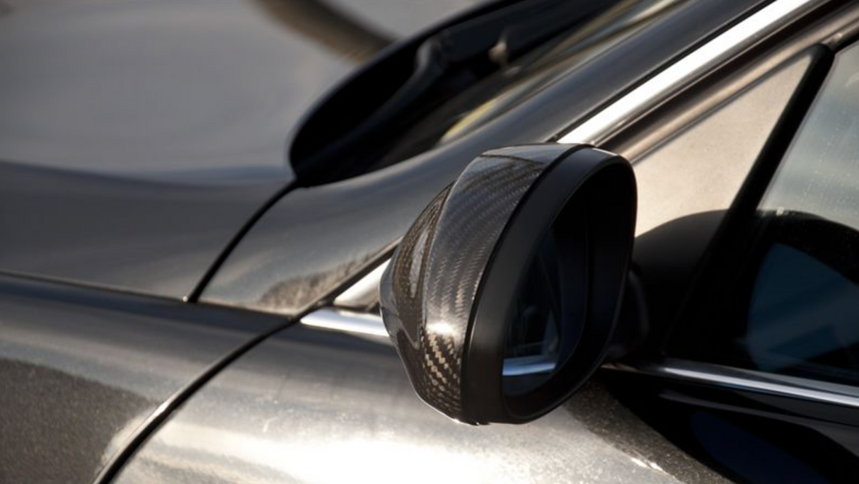 BMW E90/91 Sidospegelsskydd äkta kolfiber H+V-sida