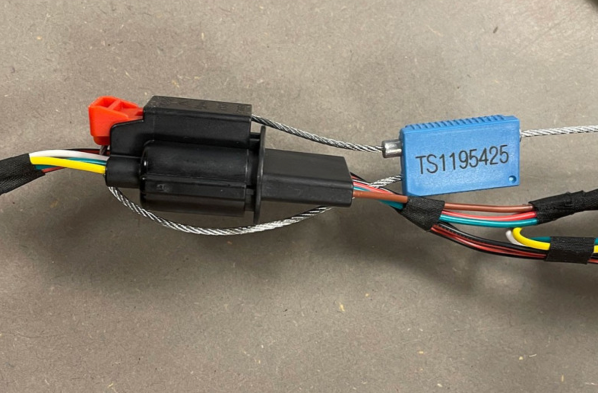 Vajerplomb till inbyggnadslåda - Mini Cable Lock