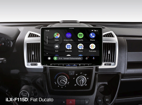 Alpine ILX-F115D (Halo 11), bilstereo med CarPlay, Android Auto och DAB+