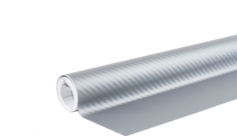 Bilfolie, 30X150cm - silver 3D kolfiber