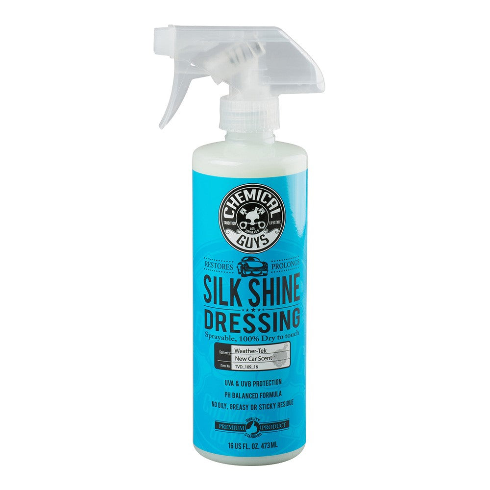 Chemical Guys Silk Shine Dressing, 473 ml – Vattenbaserad plast- och gummiförnyare med silkesmatt finish