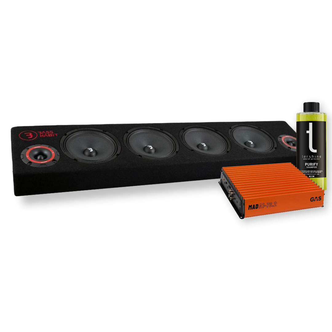 Bass Habit SPL64 raggarplanka & GAS MAD A1-70.2 med Tershine Purify