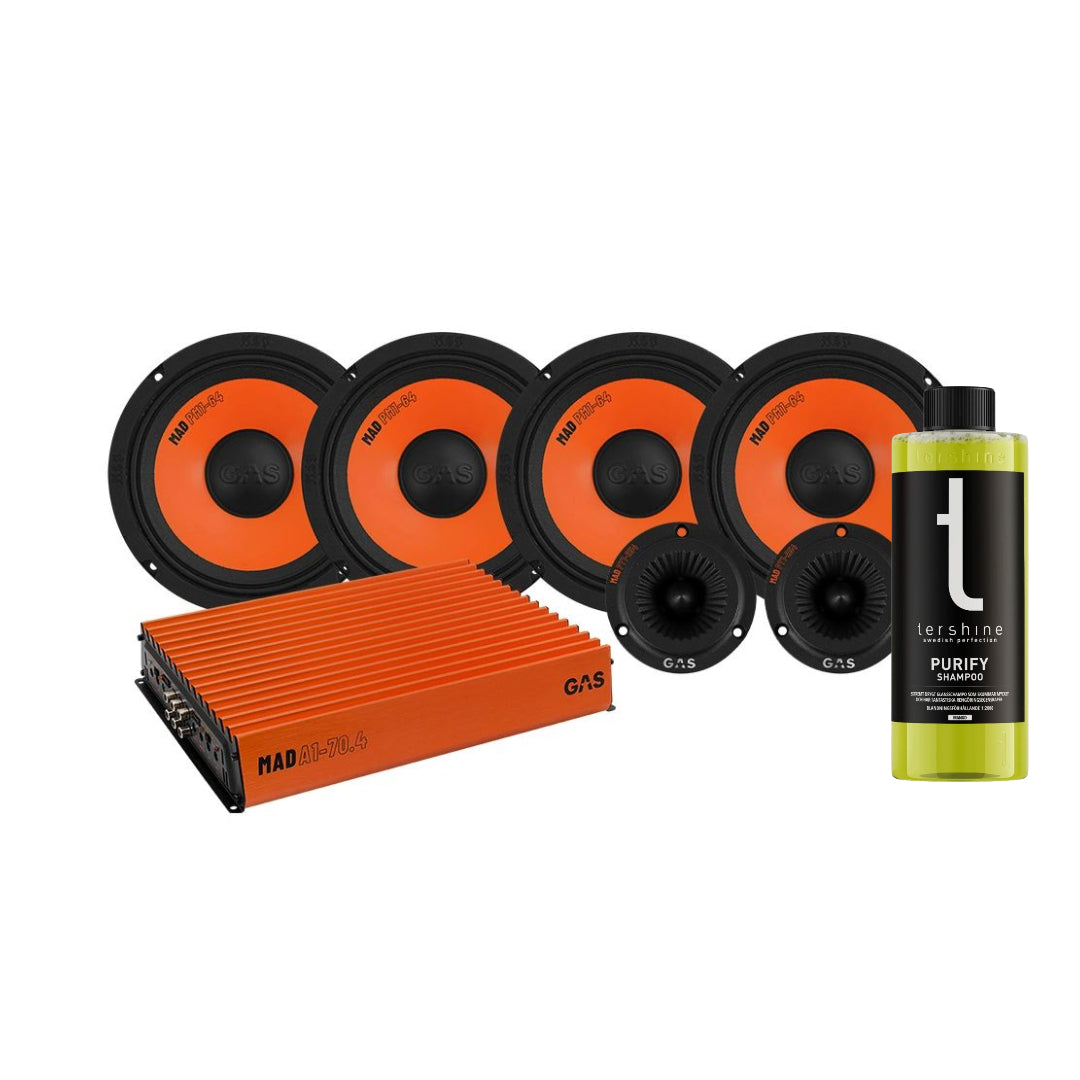 4-pack MAD PM1-64 med MAD PT1-254 SPL-paket & Tershine Purify