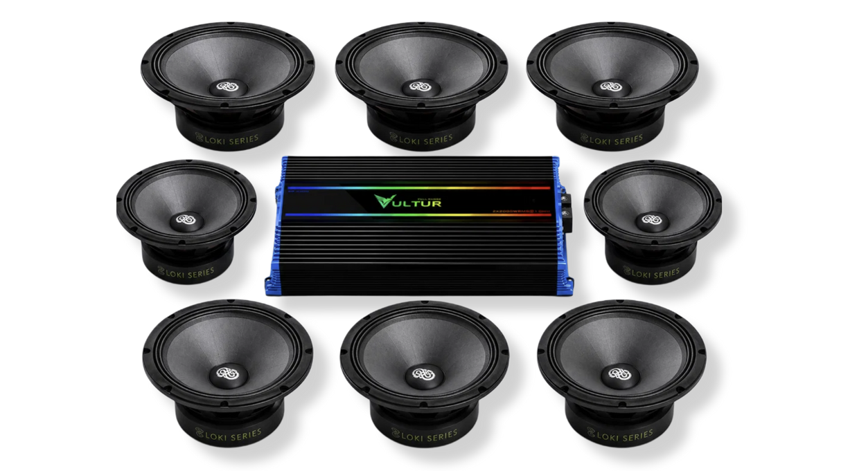 GS Audio Vultur + 8x8" Ragnarök Loki L-200SPL
