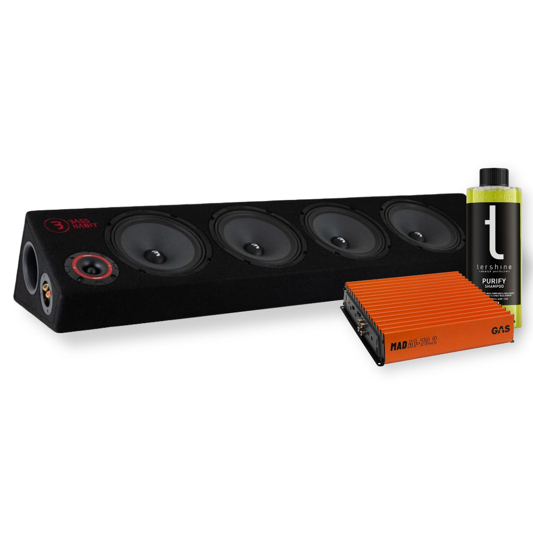 Bass Habit SPL84 raggarplanka & GAS MAD A1-70.2 med Tershine Purify