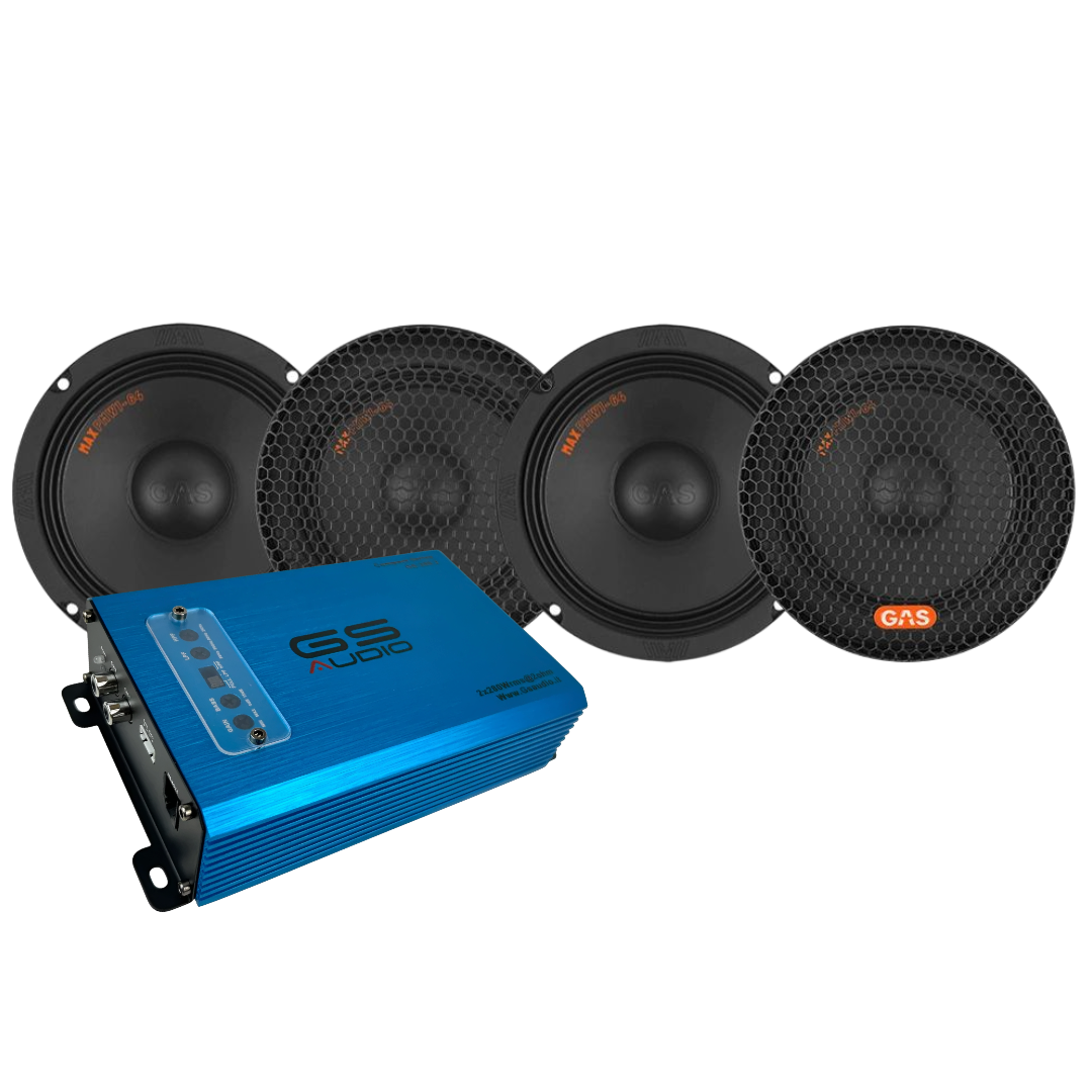 4-pack GAS MAX PMW1-64 med GS Audio 280.2 Compact, Tufft kit