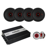 4-pack Bass Habit SPL Elite med Rebel SR25T och Ragnarök steg, SPL kit