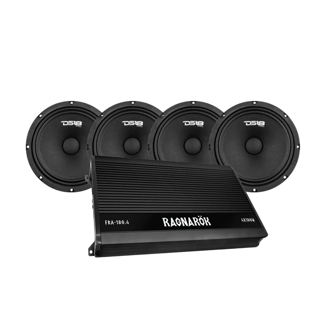 4-pack DS18 PRO-GM8.4 8 med Ragnarök FRA-180.4, Kaxigt paket