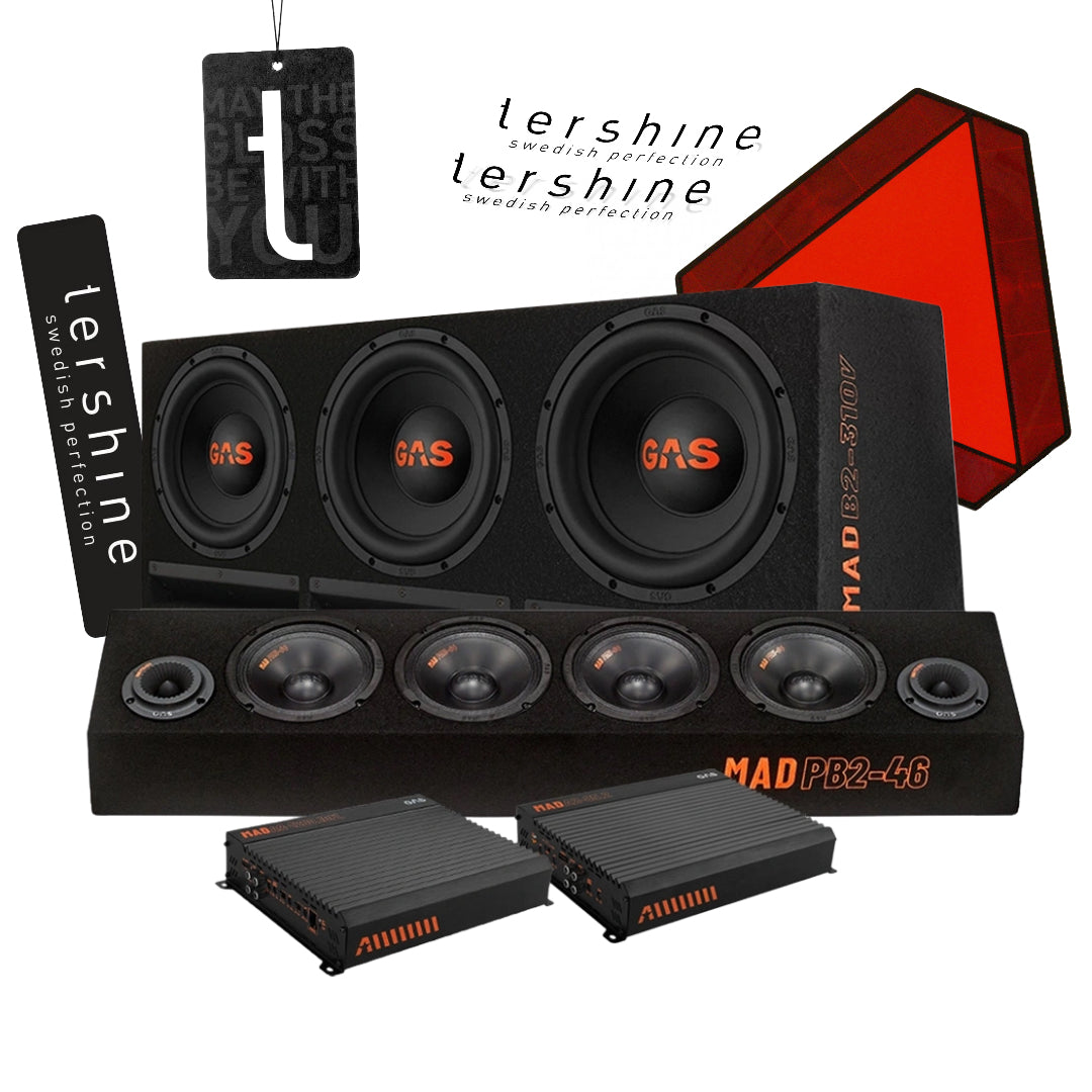 GAS MAD B2-310V A-traktor paket med Tershine tillbehör, Super maxat raggarkit