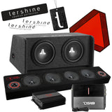 JL Audio CP210-W0v3 A-traktor paket med Tershine tillbehör, Fett raggarkit