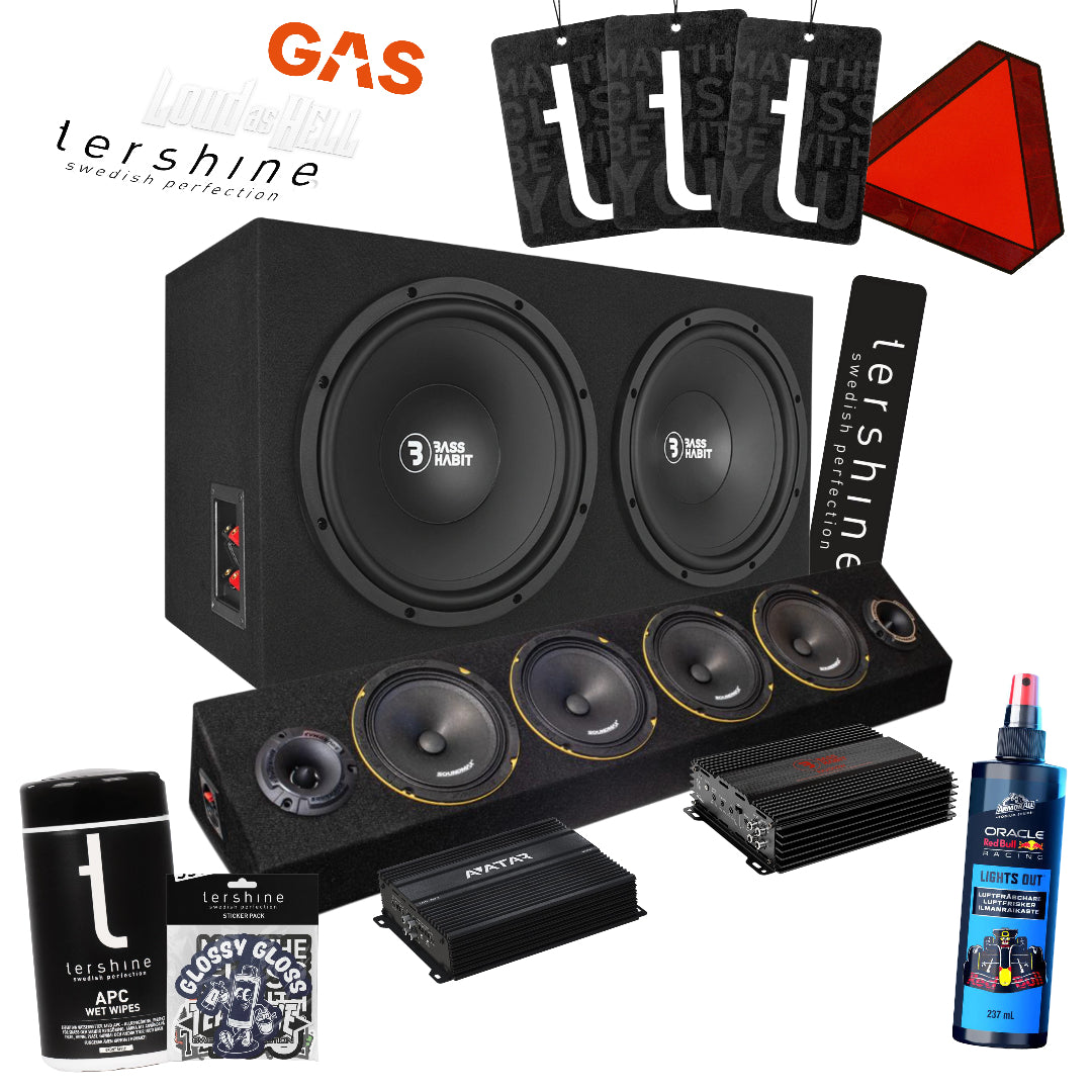Bass Habit Play PL212 med Soundmax SX-MX6, Brutalt A-traktor paket