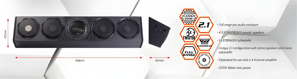 Edge DBX-serien Probox 6,5" med subwoofer