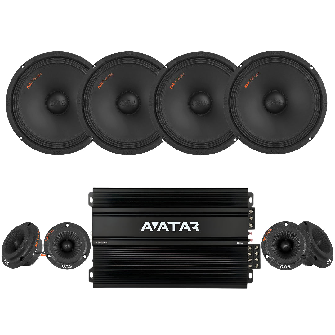 4-Pack GAS MAD PM2-104 med 2-Pack MAD PT1-254 och Avatar slutsteg, Maxiamlt kit