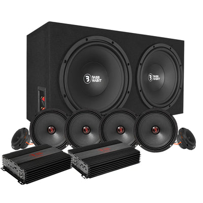 Bass Habit PL212 med SR165M, SPL super raggarpaket med steg