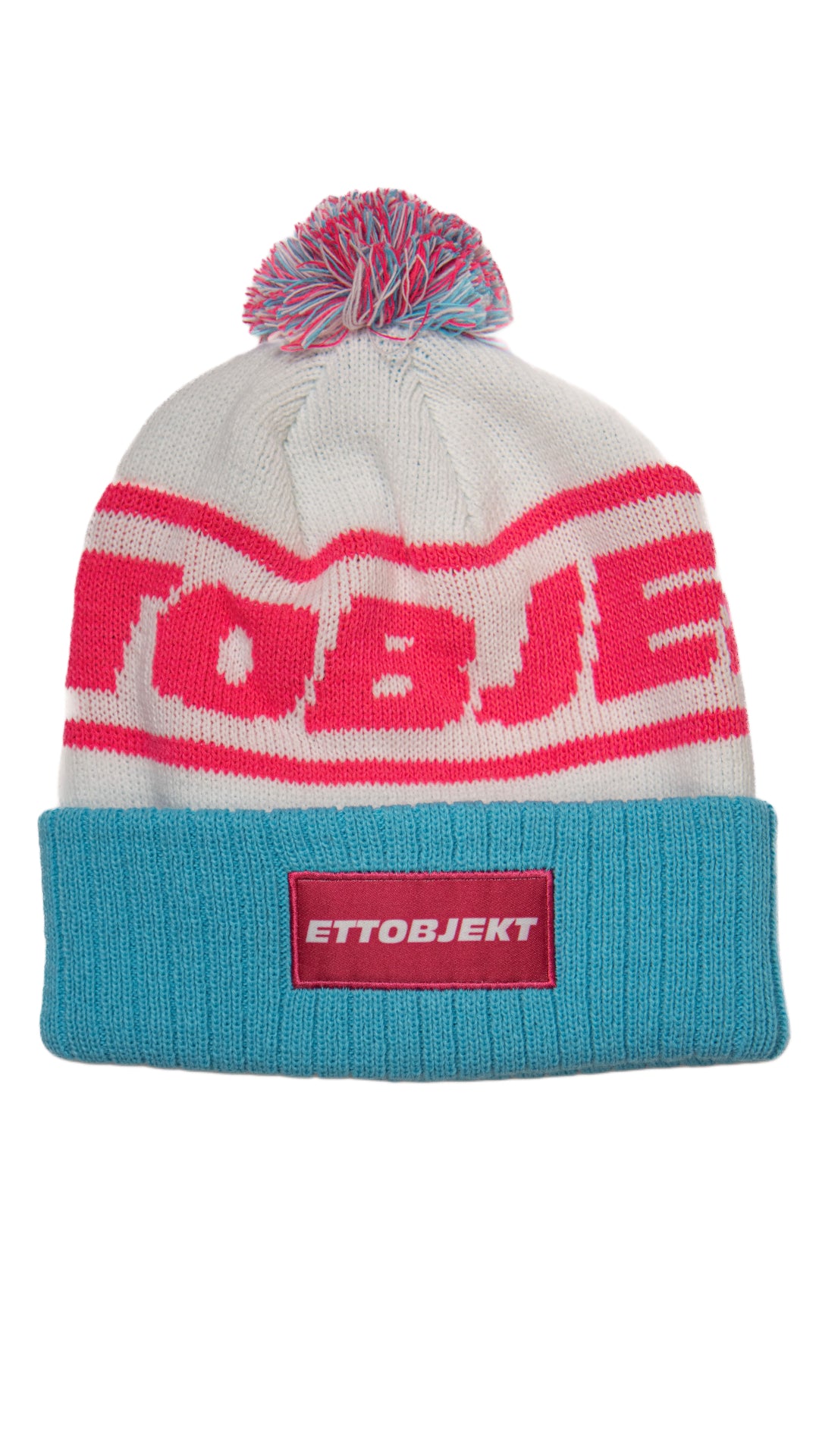 Ettobjekt mössa med toffs, Rosa
