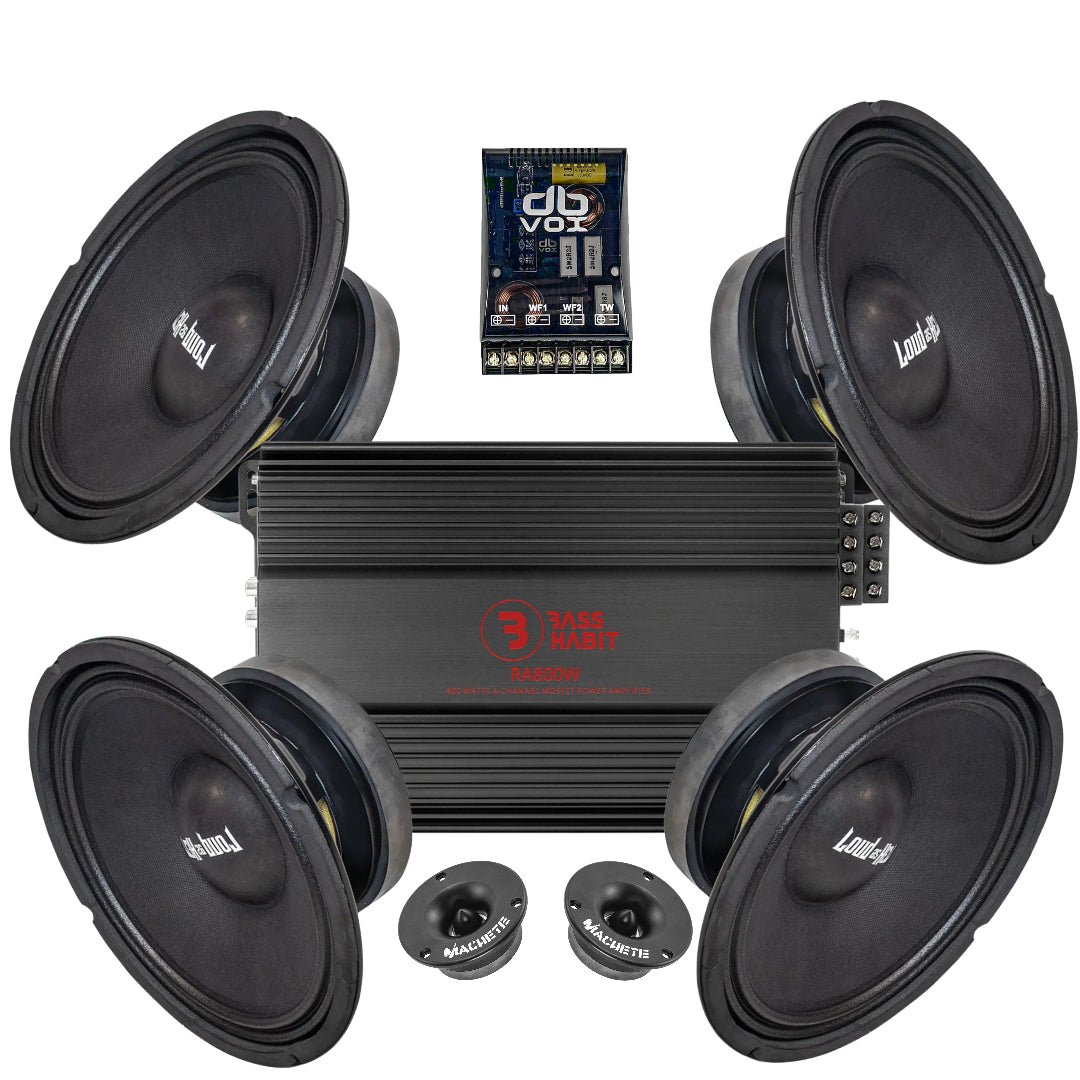 4-Pack Loud as Hell CHAOS 10" Amp Kit