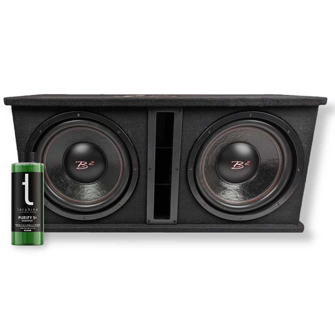 B2 Audio DVPE212, 2x12 tums baslåda med Tershine Purify S+