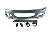 BMW E46 Frontspoiler Motorsport II design UTAN dimljus, bromsluftkanaler, adapters
