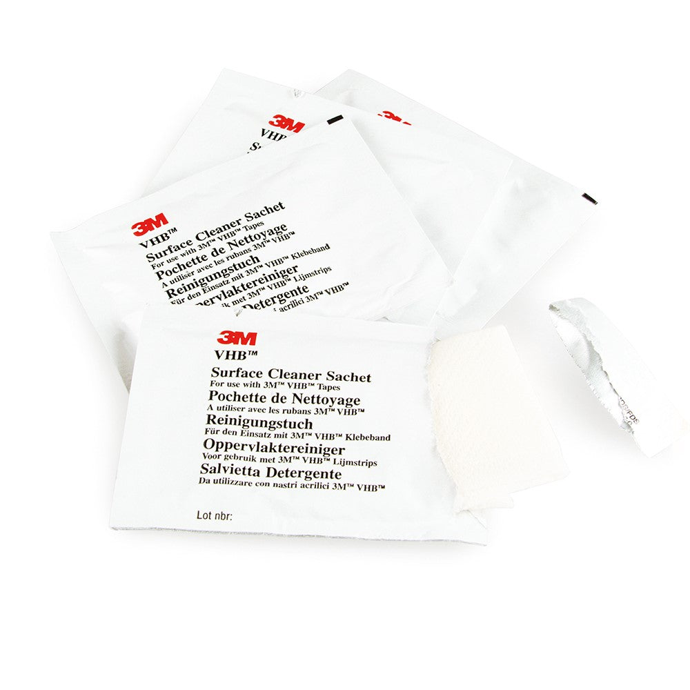 3M VHB Ytrengöringsservett 100-PACK – För optimal vidhäftning vid limning