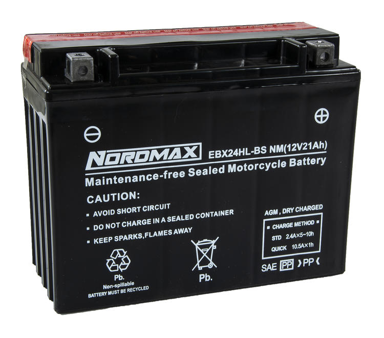EBX24HL-BS | Startbatteri MC 12v 21Ah AGM