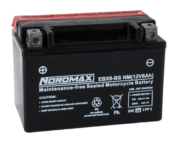 EBX9-BS | Startbatteri MC 12v 8Ah AGM