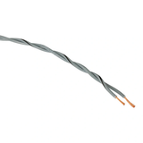 Auto-Connect tvinnad högtalarkabel 2x0.8mm² grå, pris per meter
