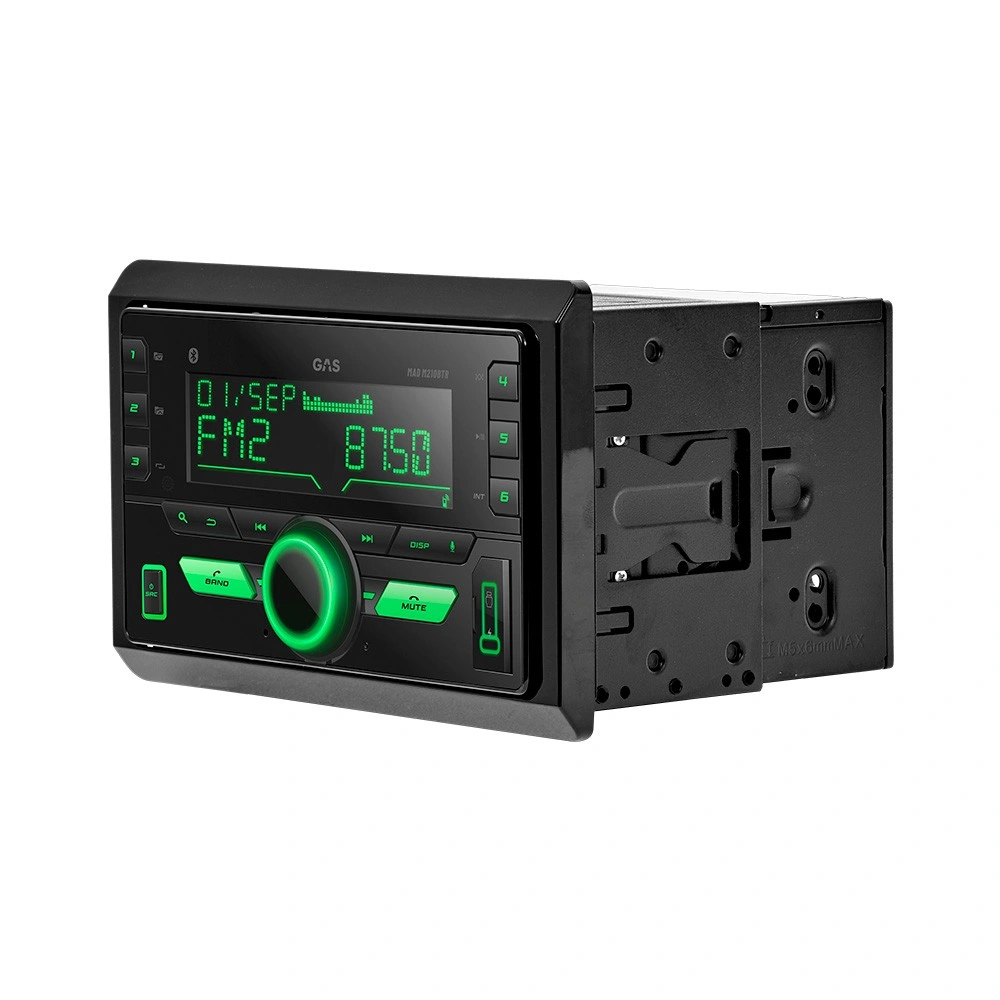 GAS MAD M210-BTR, 2-DIN bilstereo med Bluetooth och 2 par lågnivå