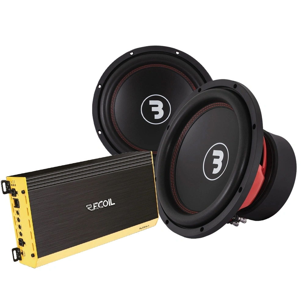 2-pack Bass Habit E300D1 med Recoil RL2300.1, 2x12" baspaket