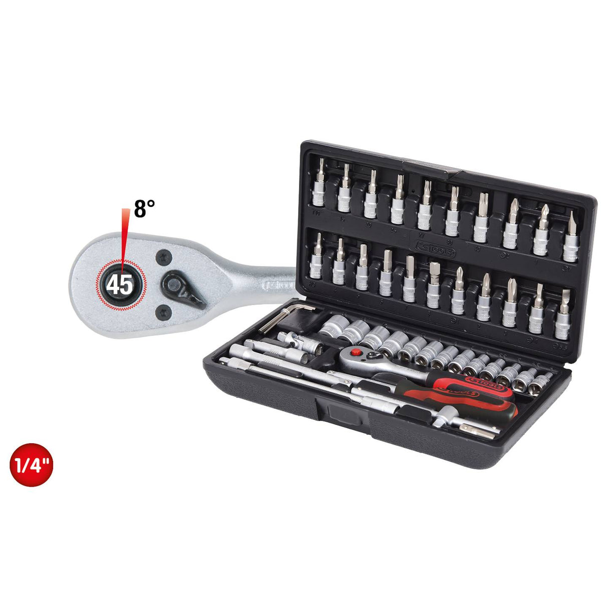 INSTICKSNYCKELSATS 1/4" – 48 delar – KS Tools 917.0648