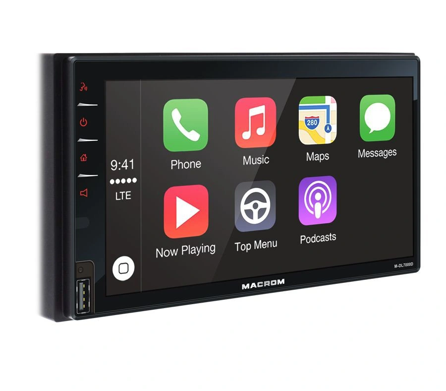 Macrom M-DL7000D25 bilstereo med CarPlay, Android Auto, DAB+ och Bluetooth