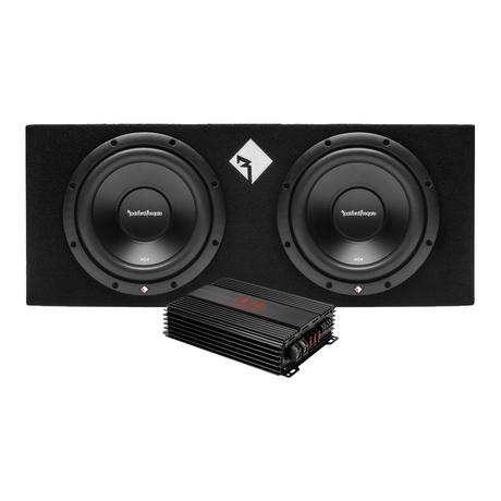 Rockford Fosgate R2-2X10 med Soundmax SX-MX6, Super coolt A-traktor paket