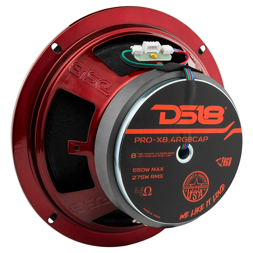 4-pack DS18 PRO-X8.4RGBCAP, 8 tums midbas med RGB LED-belysning