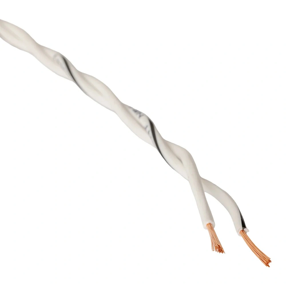 Auto-Connect tvinnad högtalarkabel 2x0.8mm² vit, pris per meter