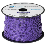 Auto-Connect Tvinnad OFC-högtalarkabel 2x0.5 mm², lila löpmeter