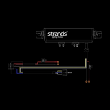 Strands Skylord LED bar 10", vit/amber positionsljus, inbyggd relä
