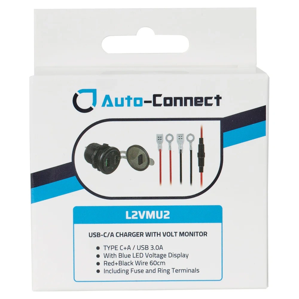 USB-laddare med voltmätare och USB-C