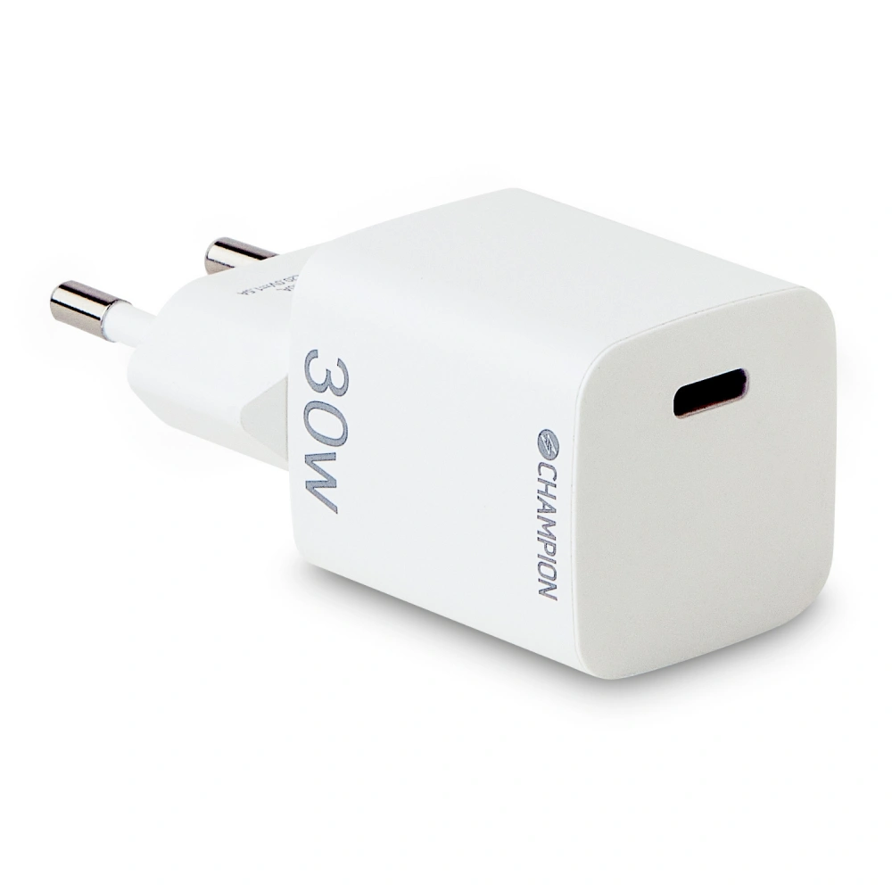 Champion Fast Charge väggladdare USB-C PD 30W, vit
