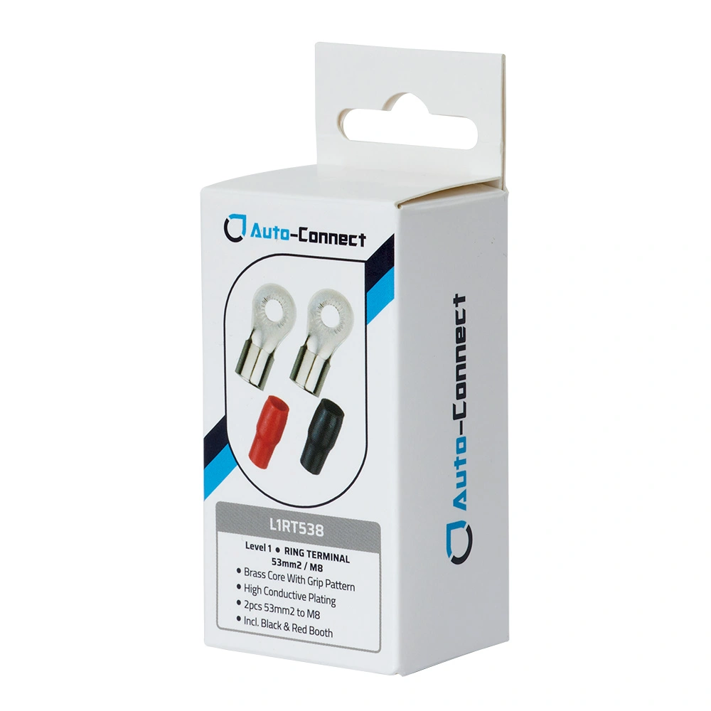 Auto-Connect röd och svart ringkabelsko M8, 53 mm²720L1RT538