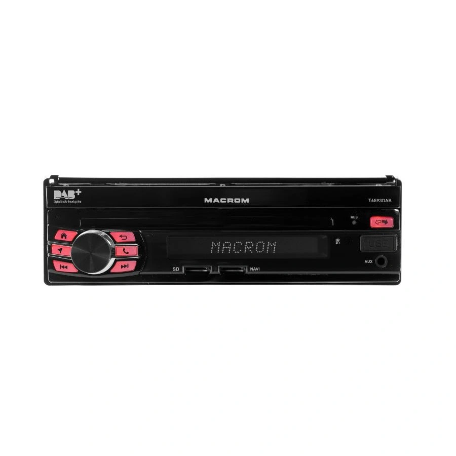 Macrom T6593DAB bilstereo med motoriserad skärm, Android 13 & mer