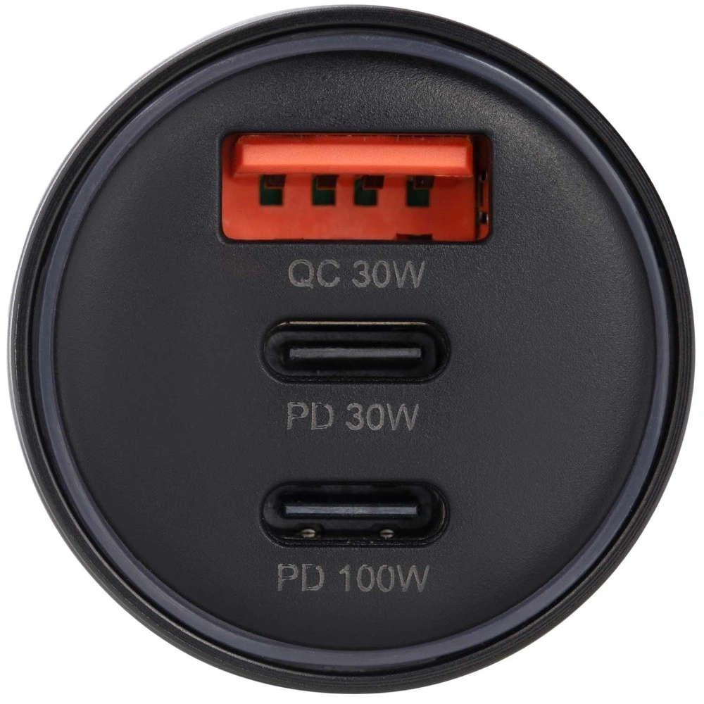 Champion Billaddare 130W 3-port QC/PD, svart