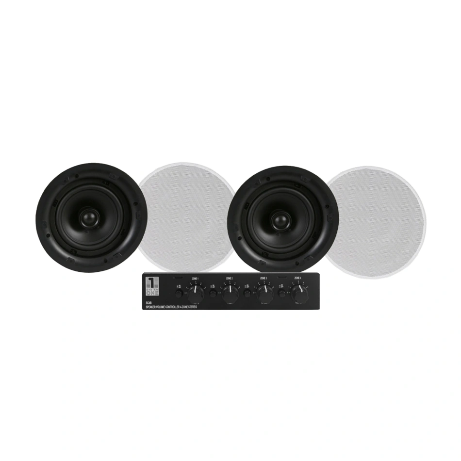 4-pack DLS IC624 med System One SC4B högtalarväxel