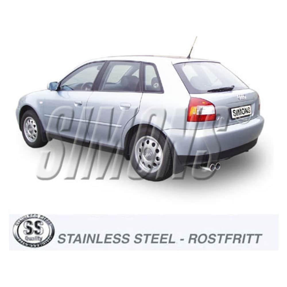 Sportavgassystem Audi A3 (8L) 1.8T / 1.8Ti / 1.9 TDI (1996–2003)