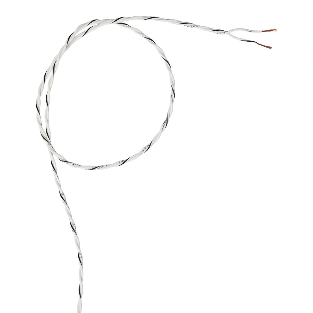 Auto-Connect Tvinnad OFC-högtalarkabel 2x0.5 mm², vit löpmeter
