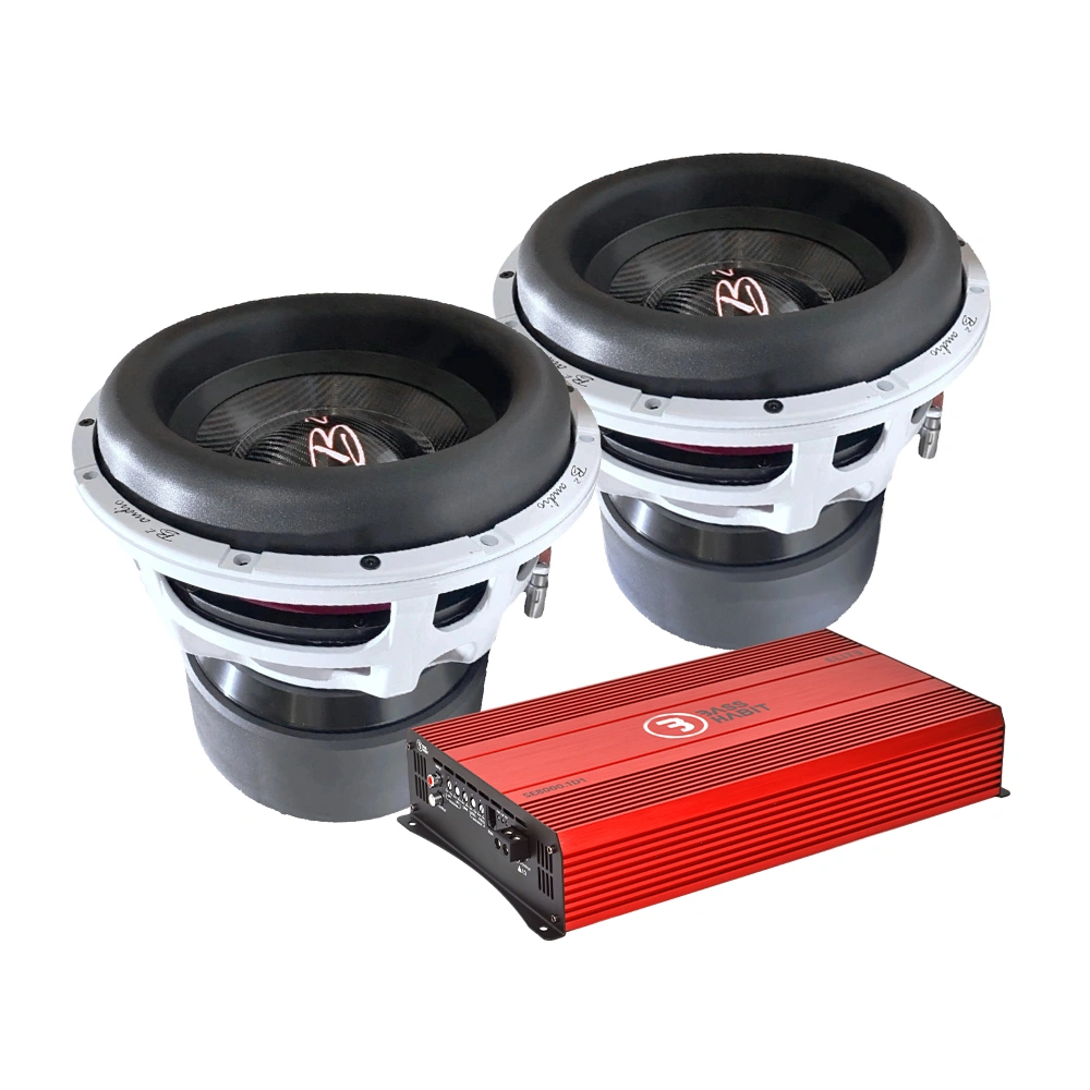 2-pack B² Audio RAGE XL 12D1 V2 med Bass Habit SE8000.1D1, baspaket