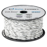 Auto-Connect tvinnad högtalarkabel 2x0.8mm² vit, pris per meter