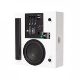 DLS Flatsub Midi vägghängningsbar aktiv subwoofer, mattvit