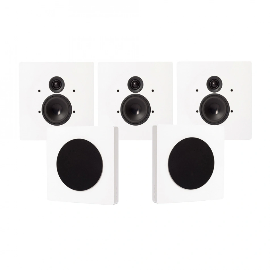 DLS Flatbox D-One On-Wall 5.0 högtalarpaket, vit