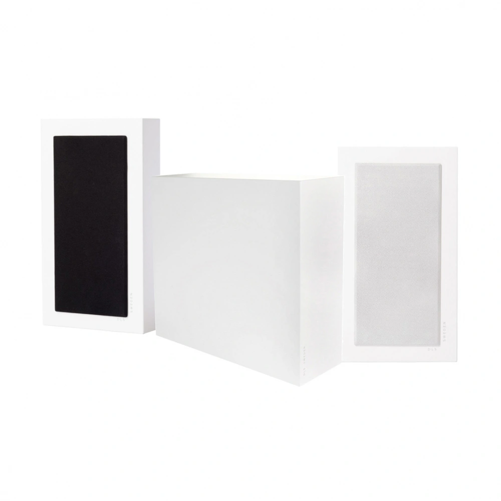 DLS Flatbox Midi On-Wall 2.1 högtalarpaket, vitt