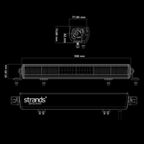 Strands Skylord LED-bar 20", vit/amber positionsljus, inbyggt relä