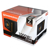 Phoenix Gold Z12AB, 12" Aktiv baslåda inkl. kabelkit